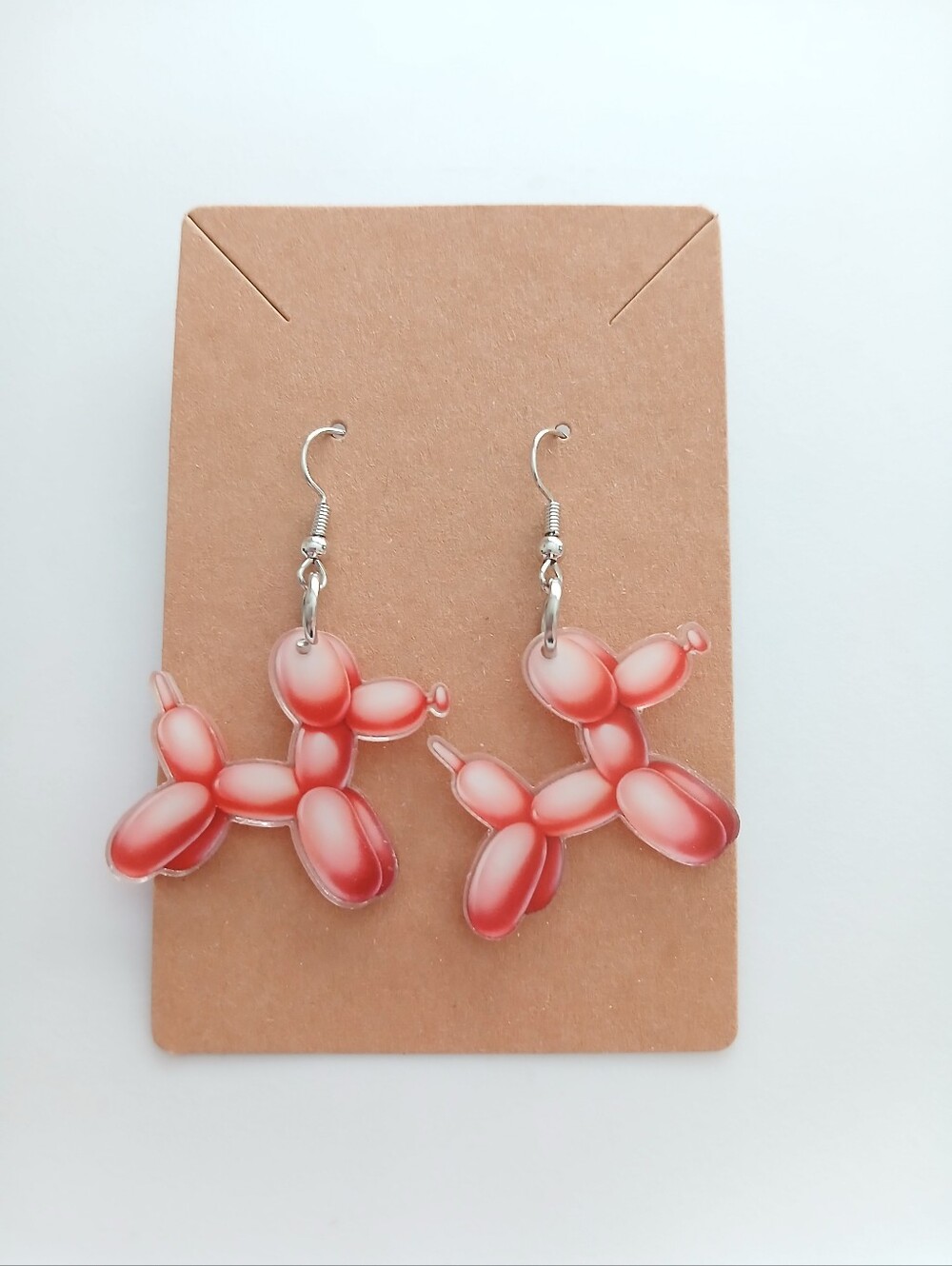 Fashion Jewelry Pink Balloon Dog Dangle Earrings